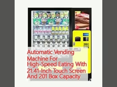 Automatische verkoopmachine voor snel eten met 21,41 inch touchscreen en 201 doos capaciteit