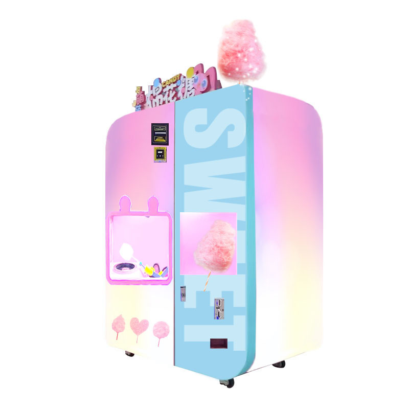 Roze elektrische katoenen snoepmachine 21,5 inch touchscreen en zelf ontwikkelde magnetron
