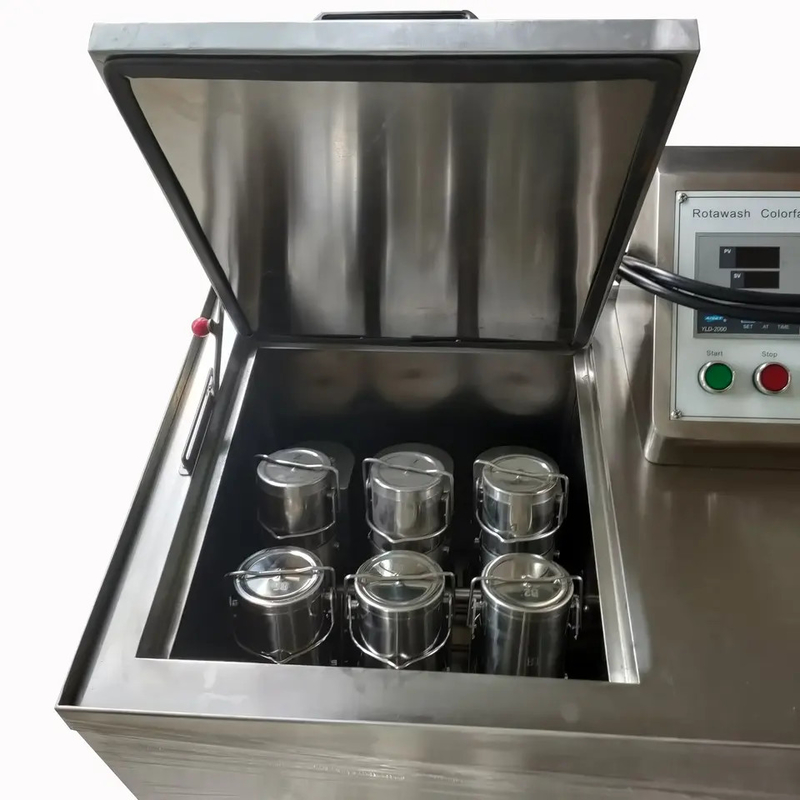 Voorraad Rotawash Kleurvastheidstestmachine voor stofwas Kleurvastheid Waterkleurvastheidstester