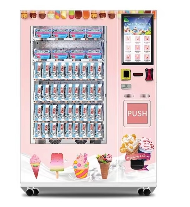 Volledig automatische verkoopmachine voor gemakkelijk ijs verkopen met afstandsbediening en waarschuwingssysteem