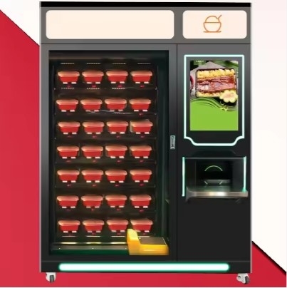Automatisch Absorptie Koelsysteem Fastfood Ontbijt Maaltijd Lunchbox Verkoopautomaat Voor Kantoor
