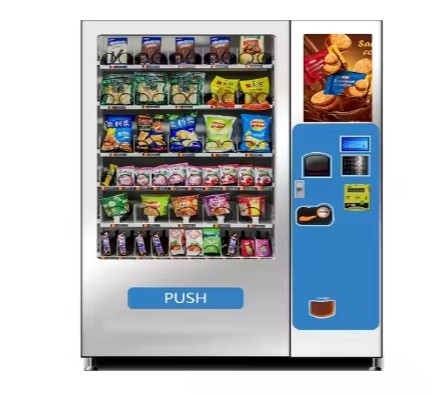 Automatische verkoopmachine voor snel eten met 21,41 inch touchscreen en 201 doos capaciteit