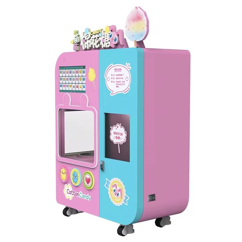 Unieke Ultrasone Sensing Chip gloednieuwe Automatische Floss Sugar Cotton Candy Commerciële Machine