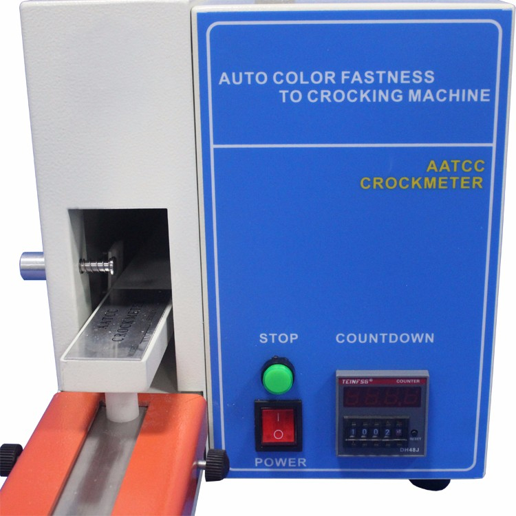 Elektrische wrijving kleurvastheid Tester AATCC Crockmeter Auto kleurvastheid tot Crocking Machine