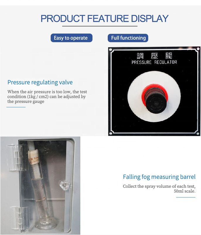 220V elektrische zoutsproei voor testtoestel met 1 jaar garantie Essentiële testapparatuur
