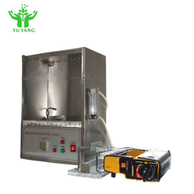 ASTM D4151 Dekenontvlambaarheidstester met 70mmx70mm monster en 16mm vlamlengte brandtestapparatuur