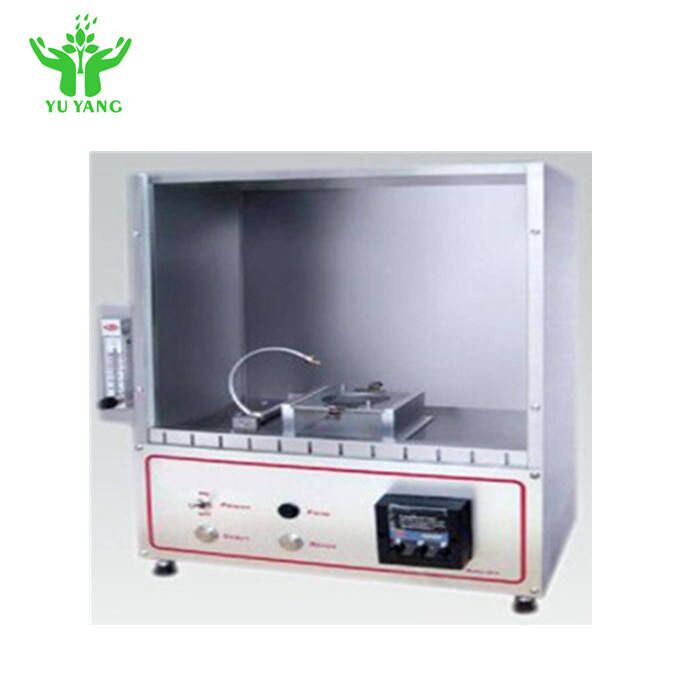 ASTM D4151 Dekenontvlambaarheidstester met 70mmx70mm monster en 16mm vlamlengte brandtestapparatuur