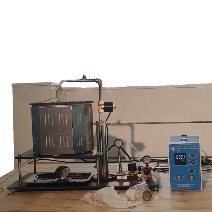 230V 50Hz Brandbare stof Minimum ontstekingstemperatuur Tester met 0 ~ 1 bar druk ontvlambaarheid Test Machine