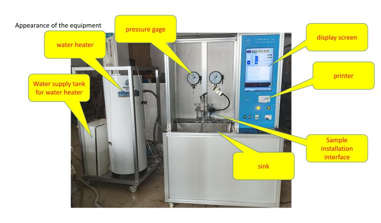 EN817 Water Flow Testing Equipment Multi-Functional High Pressure Flow Tester met Real-Time Monitoring & Dataopslag