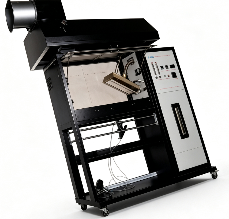 ISO9239-conforme Tester voor Kritische Stralingsflux met 2KW Totaal Vermogen en 300mm × 450mm Stralingspaneel voor Vloerverwarming Flux Testen