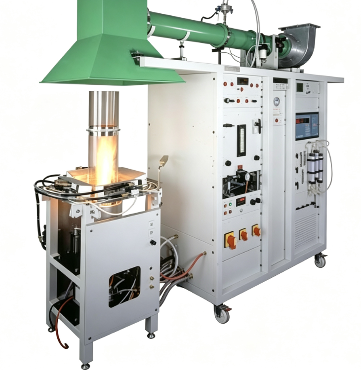 ASTM E2058 Vuurverspreidingsapparatuur met 31 kW propaan zandbakbrander voor het meten van de warmteafgifte