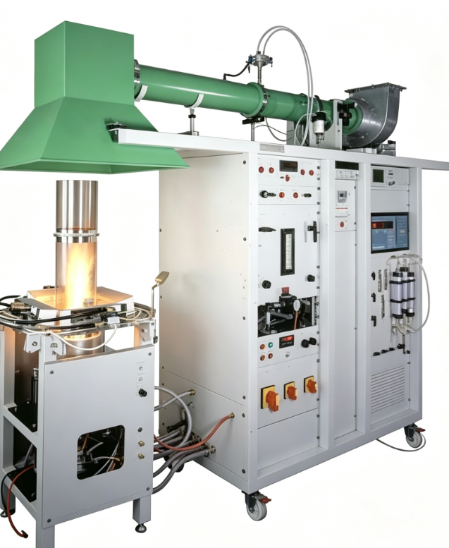 ASTM E2058 Vuurverspreidingsapparatuur met 31 kW propaan zandbakbrander voor het meten van de warmteafgifte