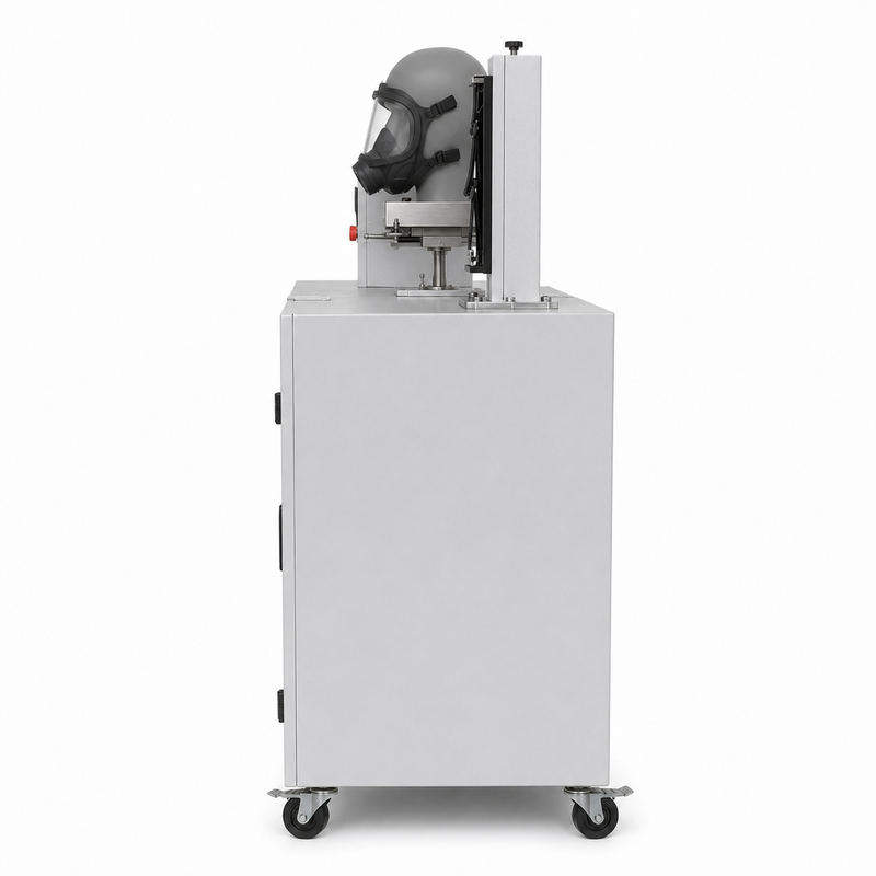 EN 136 Volledig gezichtsmasker Hoofdharnas Vlambestendige testapparatuur Respirator Vuurvaste testmachine voor laboratorium