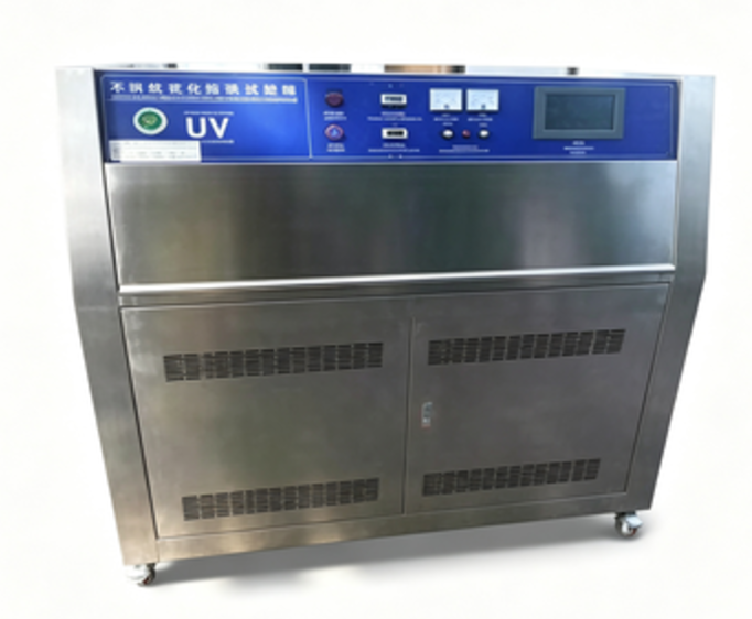 304 Roestvrijstalen Omgevingstestkamer voor Xenon Verweringsveroudering met 500~1100w/m2 Straling en ±0.3°C Controller Nauwkeurigheid