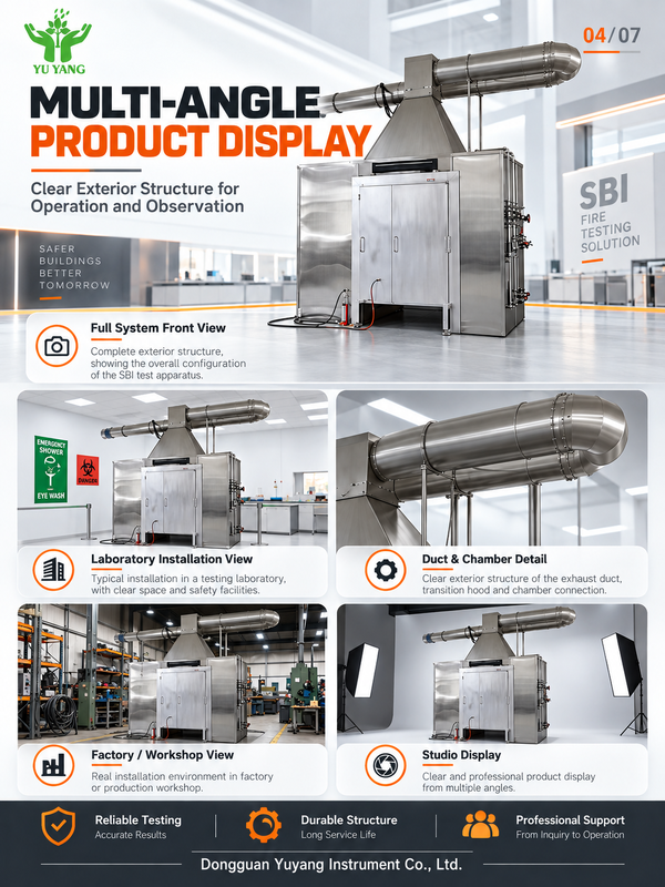 SBI Single Burning Item Test Apparatus Fire Reaction Testing Equipment for Building Materials Laboratory Use
