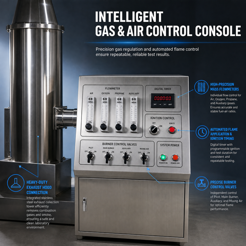 IEC 60332-3-10 UL 1685 EN 50399 Cable Bunched Vertical Flame Tester Bunched Cable Flame Spread Tester